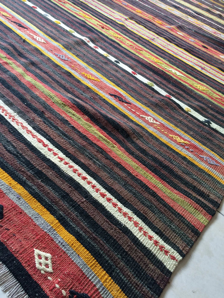 Rust Turkish Kilim Rug 2'2" x 3'3" Flat-Weave | No. WR17991