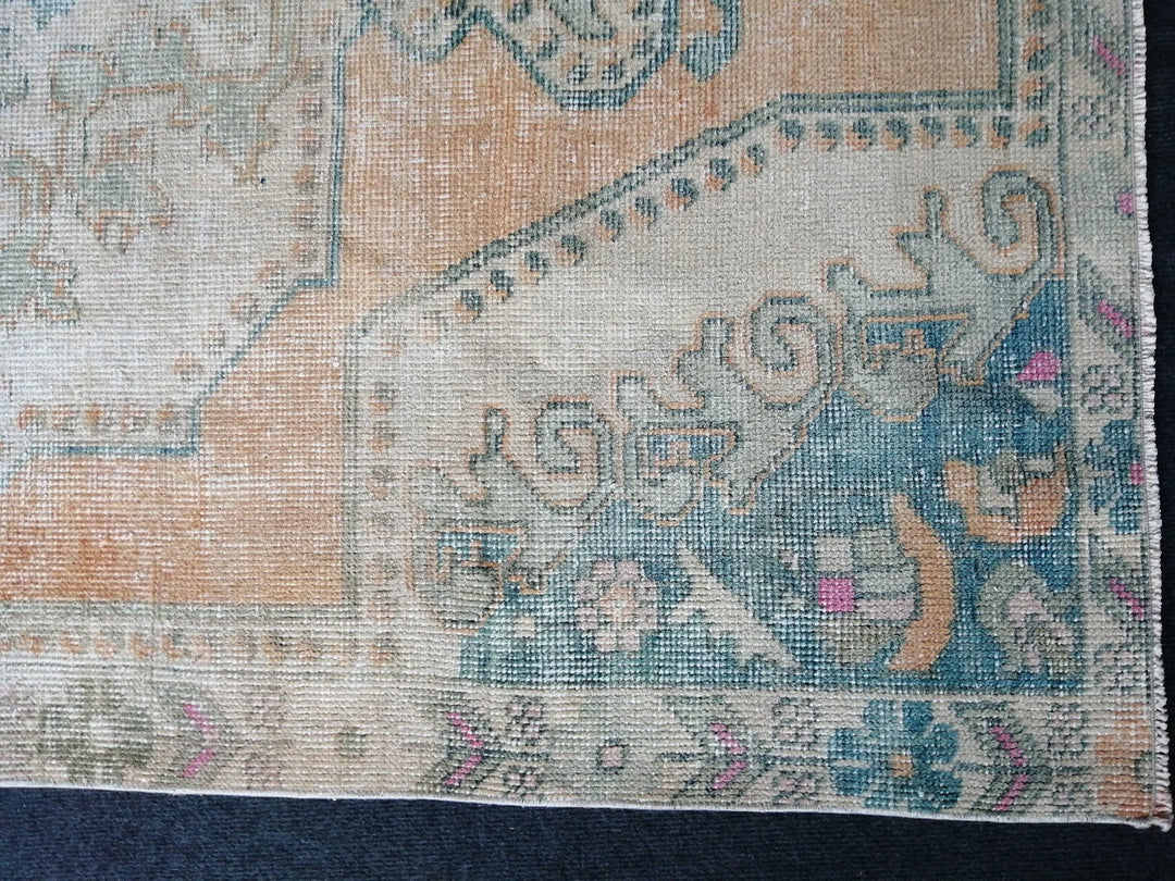 Rust Turkish Runner Rug 4' x 6' 11" Hand-Knotted | No. WR18329