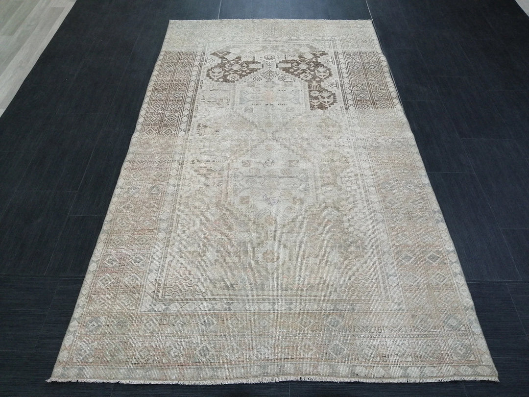 Rust Turkish Runner Rug 4' x 7' Hand-Knotted | No. WR18783
