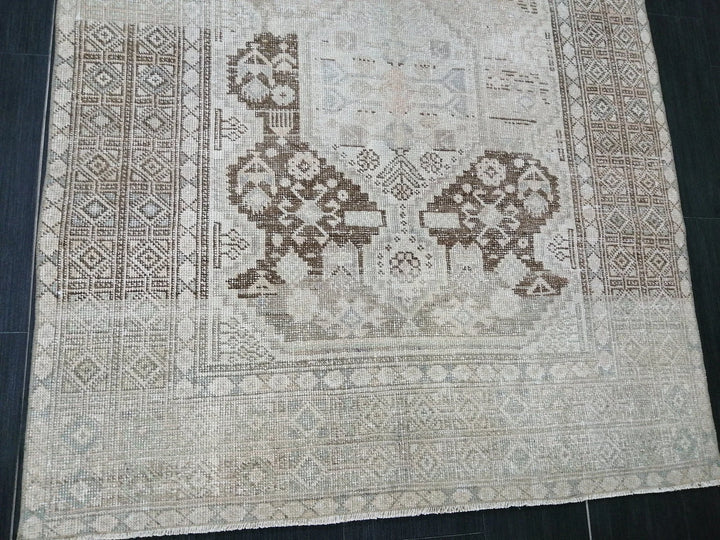Rust Turkish Runner Rug 4' x 7' Hand-Knotted | No. WR18783