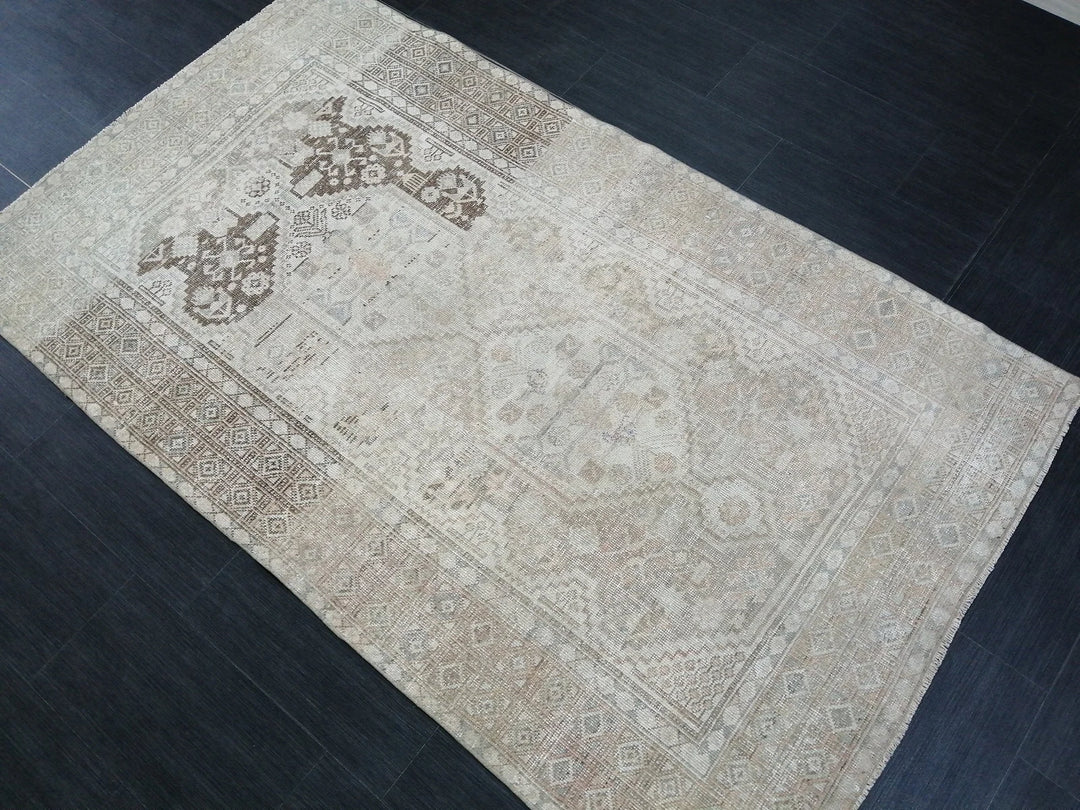 Rust Turkish Runner Rug 4' x 7' Hand-Knotted | No. WR18783