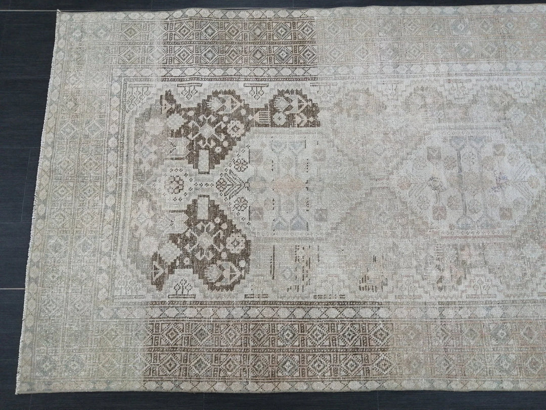 Rust Turkish Runner Rug 4' x 7' Hand-Knotted | No. WR18783