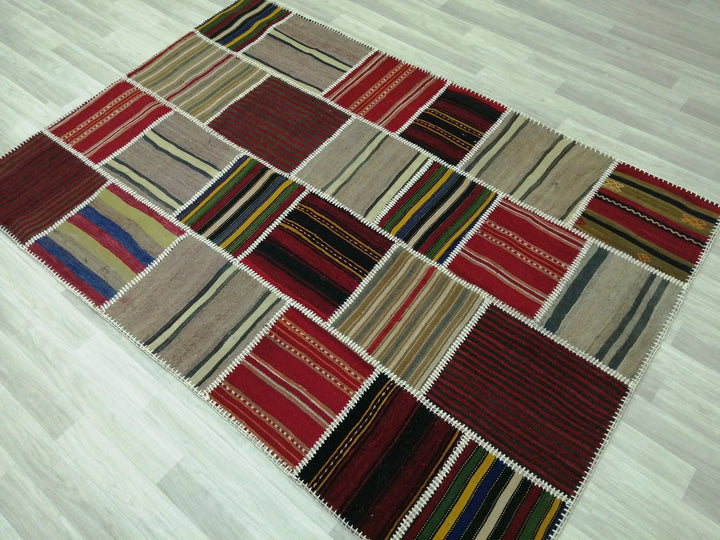 Rust Turkish Runner Rug 5' 2" x 7' 5" Hand-Knotted | No. WR19144