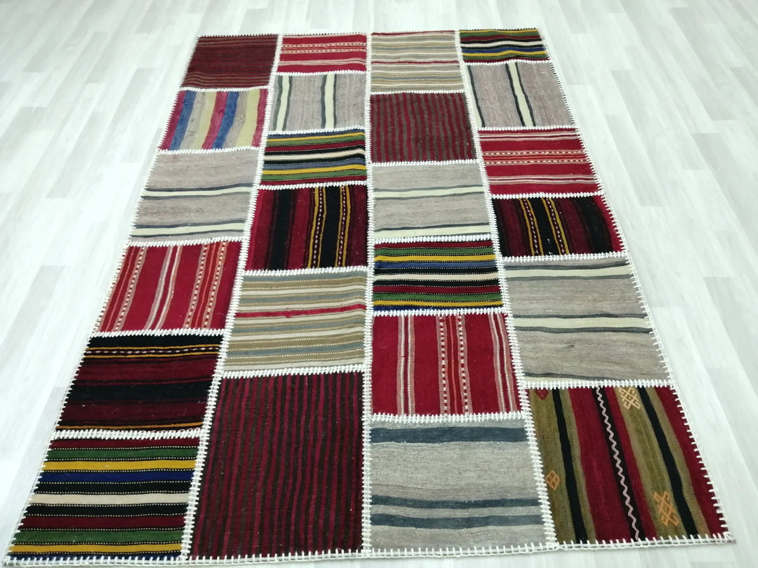 Rust Turkish Runner Rug 5' 2" x 7' 5" Hand-Knotted | No. WR19144