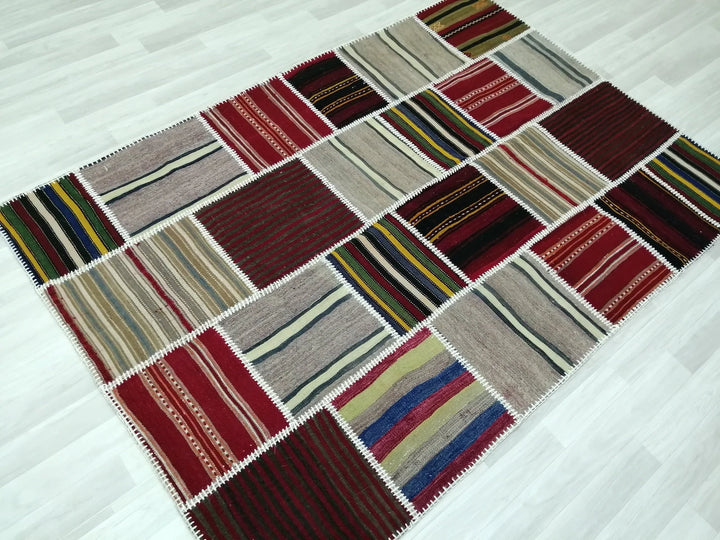 Rust Turkish Runner Rug 5' 2" x 7' 5" Hand-Knotted | No. WR19144