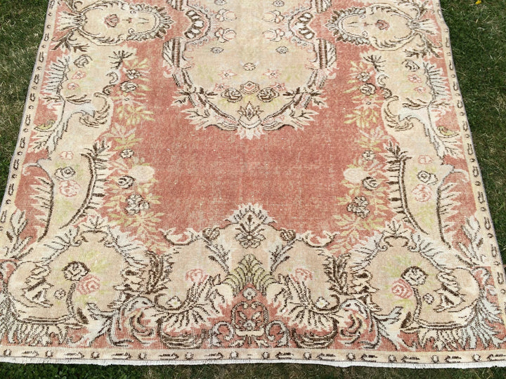 Orange Turkish Oushak Rug 6' x 9' 5" Hand-Knotted | No. WR19177