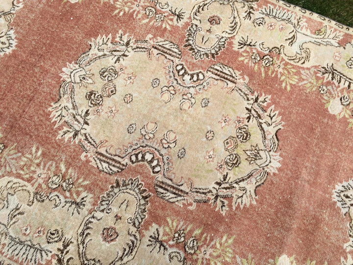 Orange Turkish Oushak Rug 6' x 9' 5" Hand-Knotted | No. WR19177