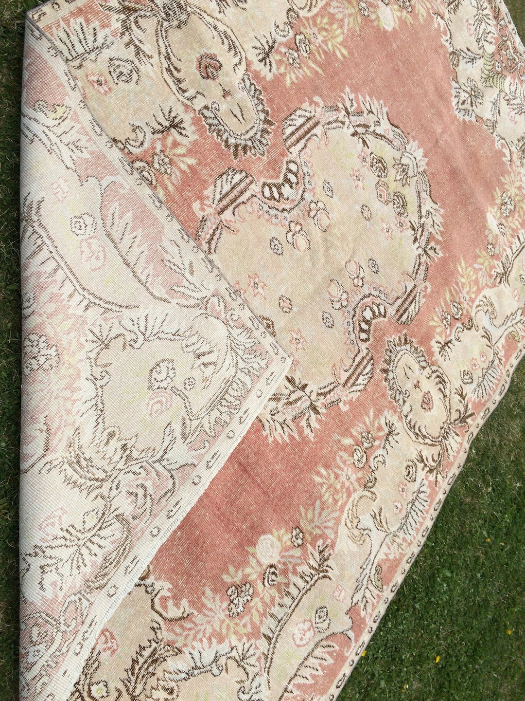 Orange Turkish Oushak Rug 6' x 9' 5" Hand-Knotted | No. WR19177