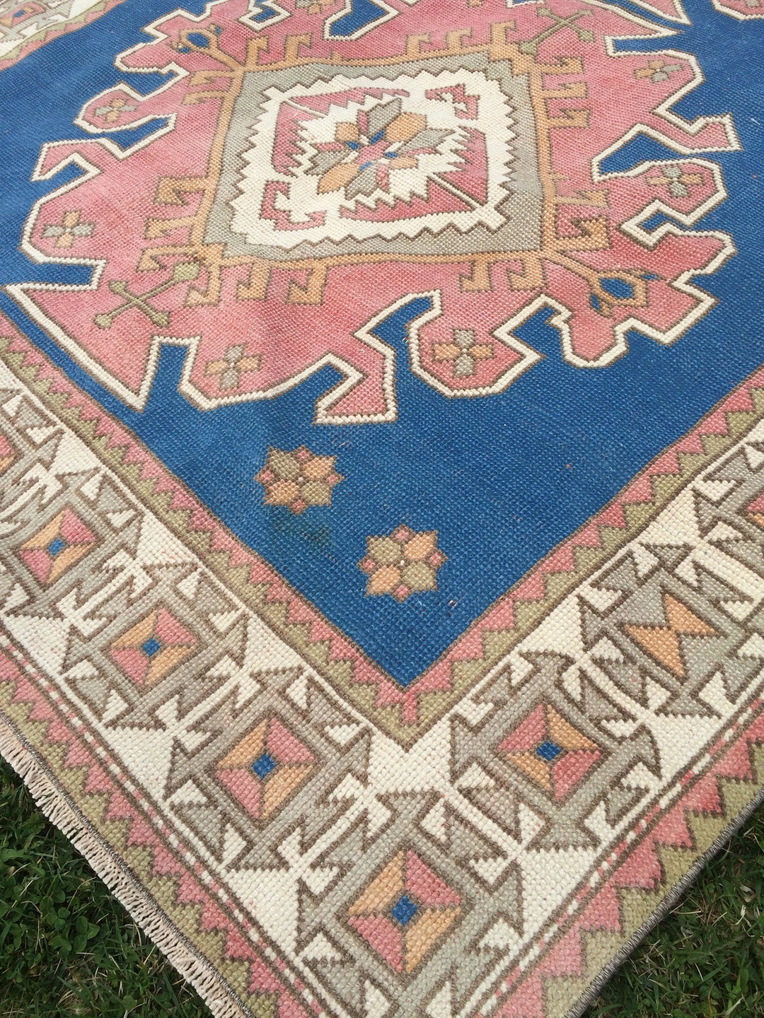 Blue Turkish Oushak Rug 2'7" x 8'0" Hand-Knotted | No. WR19701
