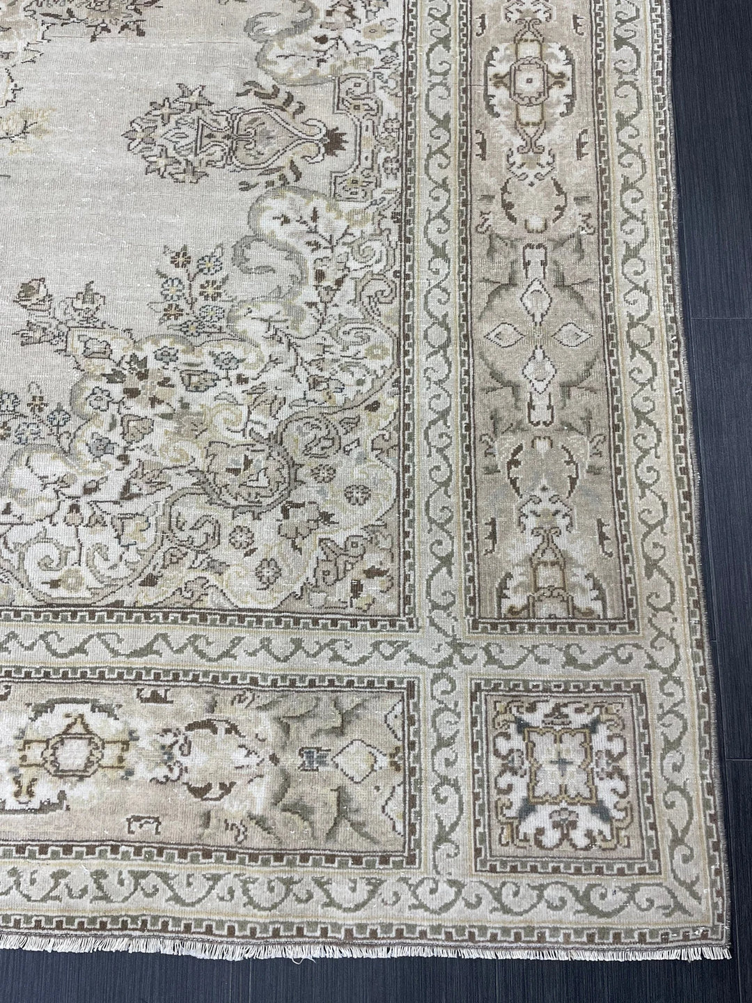 Rust Turkish Runner Rug 6' 8" x 9' 7" Hand-Knotted | No. WR19925