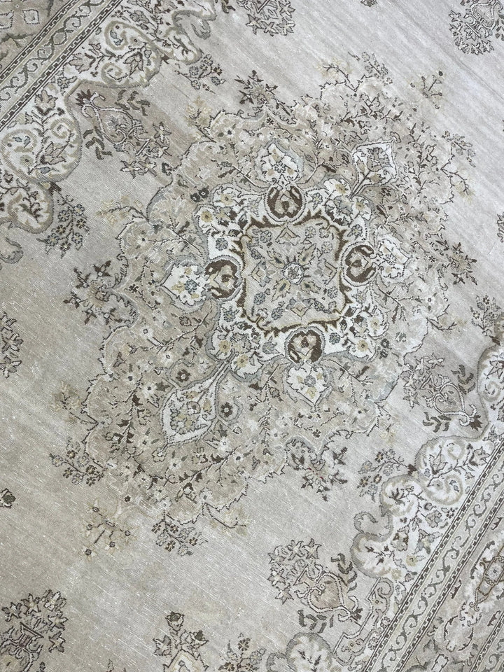 Rust Turkish Runner Rug 6' 8" x 9' 7" Hand-Knotted | No. WR19925