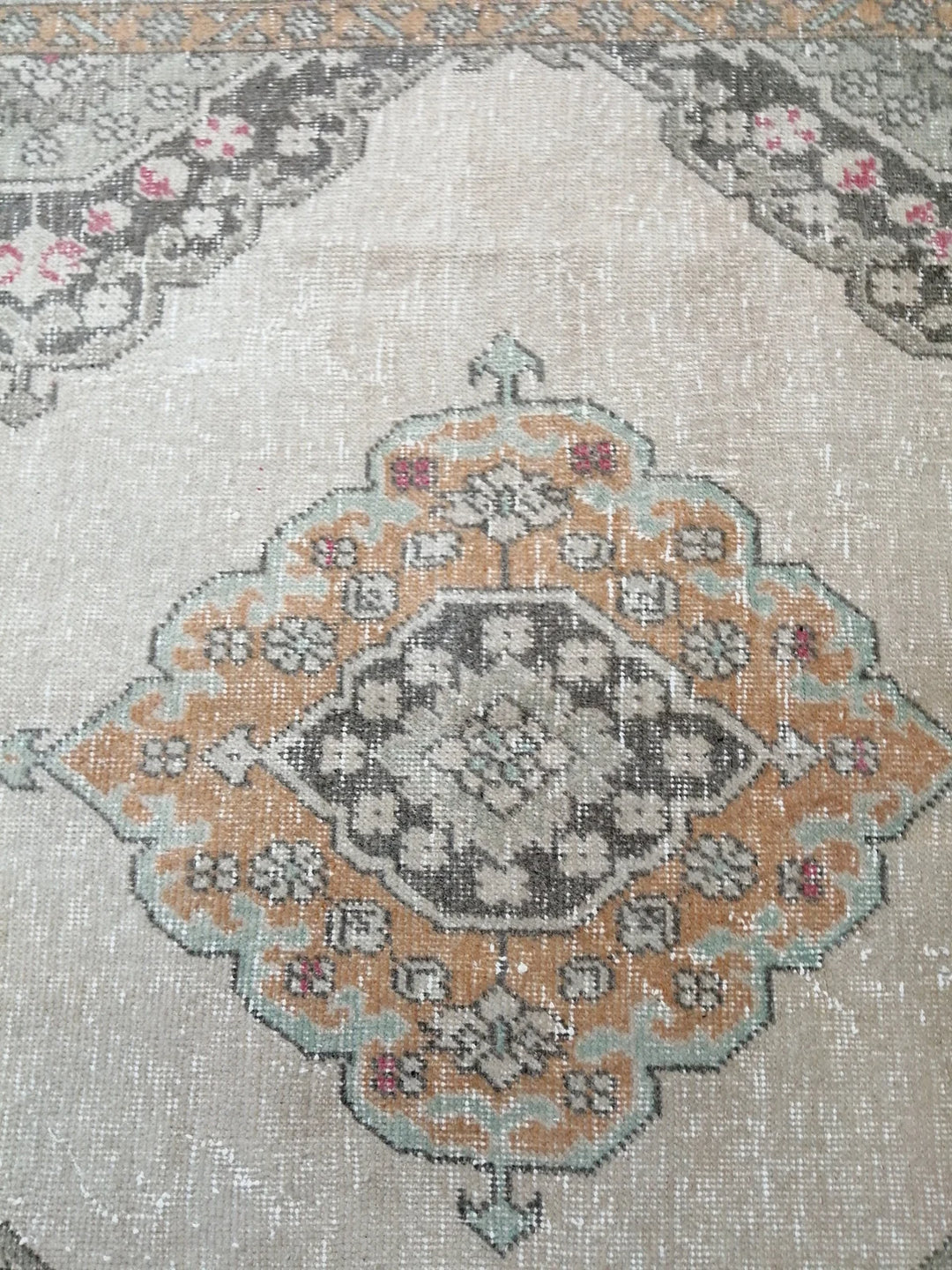 Beige Turkish Runner Rug 5' x 12' 8" Hand-Knotted | No. WR20308