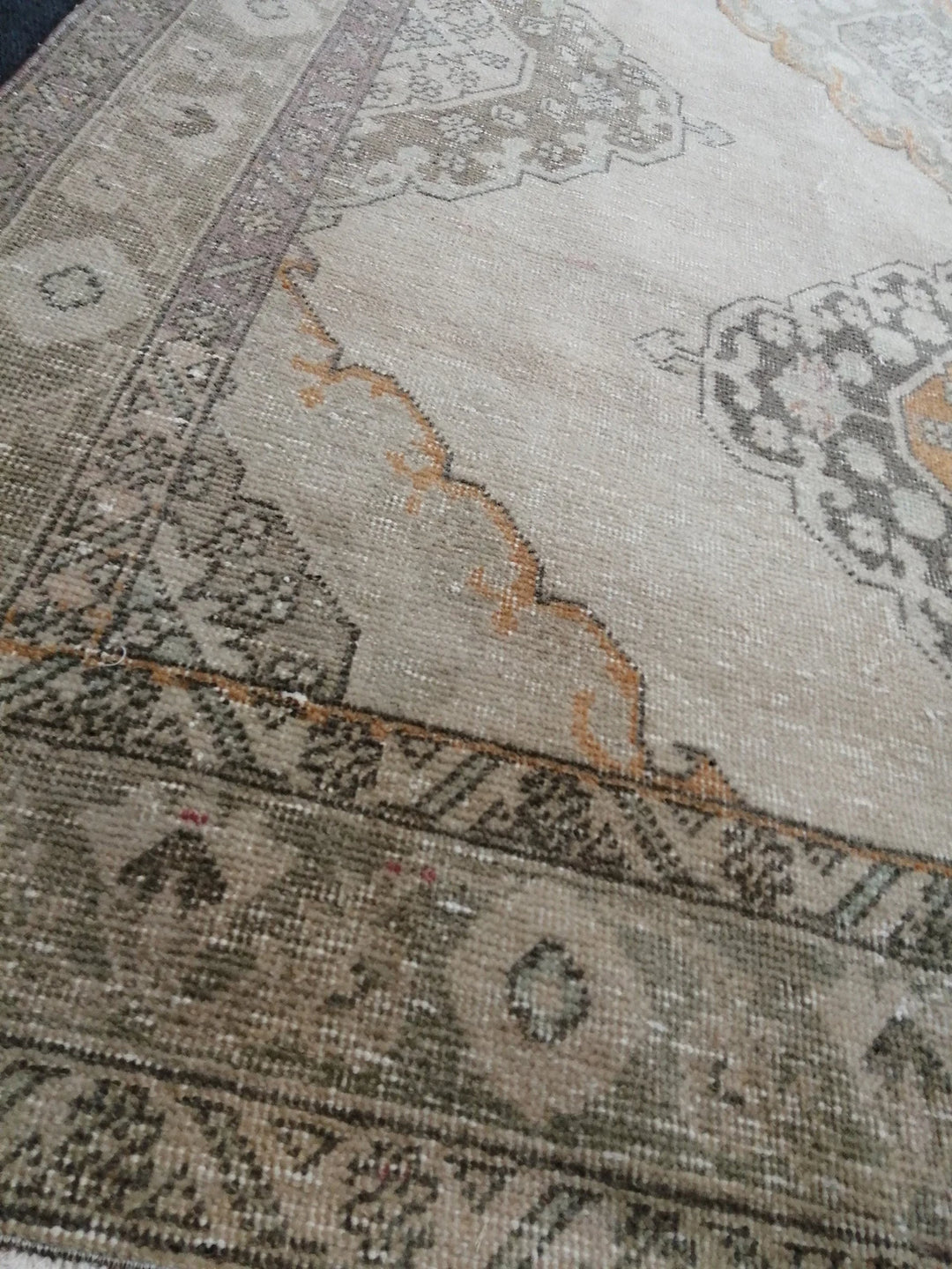 Beige Turkish Runner Rug 5' x 12' 8" Hand-Knotted | No. WR20308