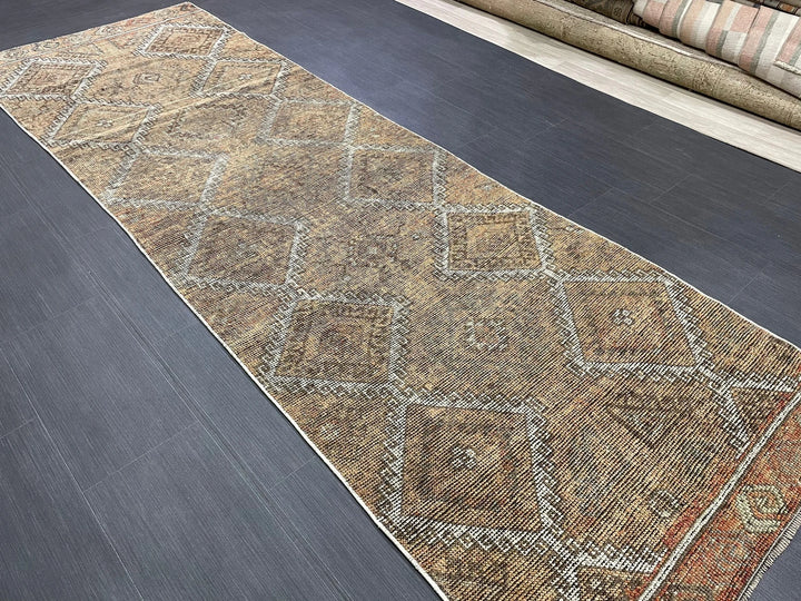Turkish Runner Rug 3' 4" x 10' 3" Hand-Knotted | No. WR20342