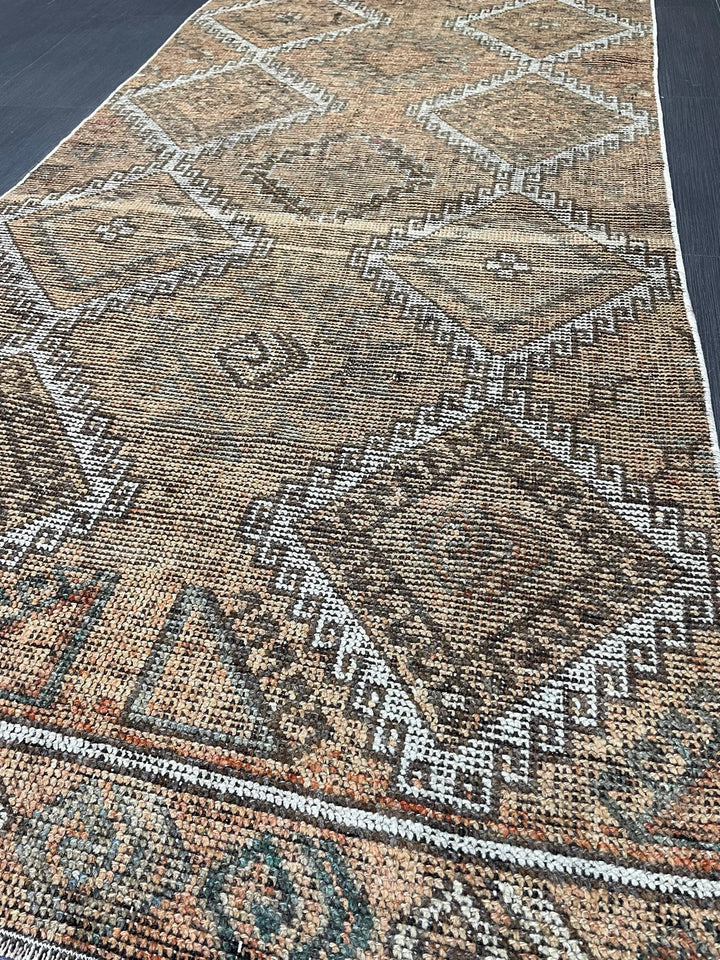 Turkish Runner Rug 3' 4" x 10' 3" Hand-Knotted | No. WR20342