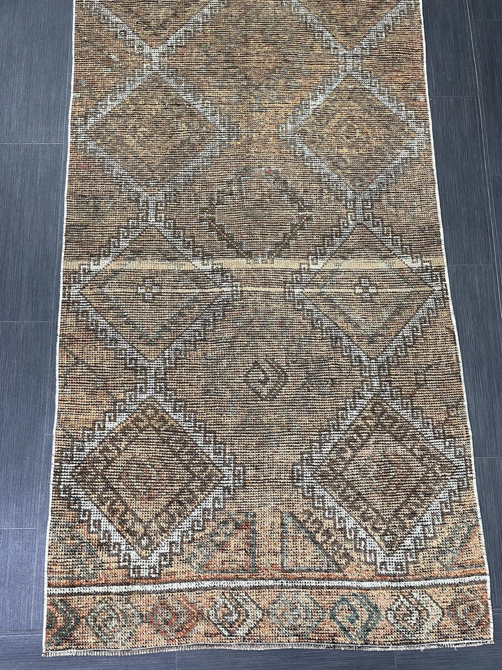 Turkish Runner Rug 3' 4" x 10' 3" Hand-Knotted | No. WR20342