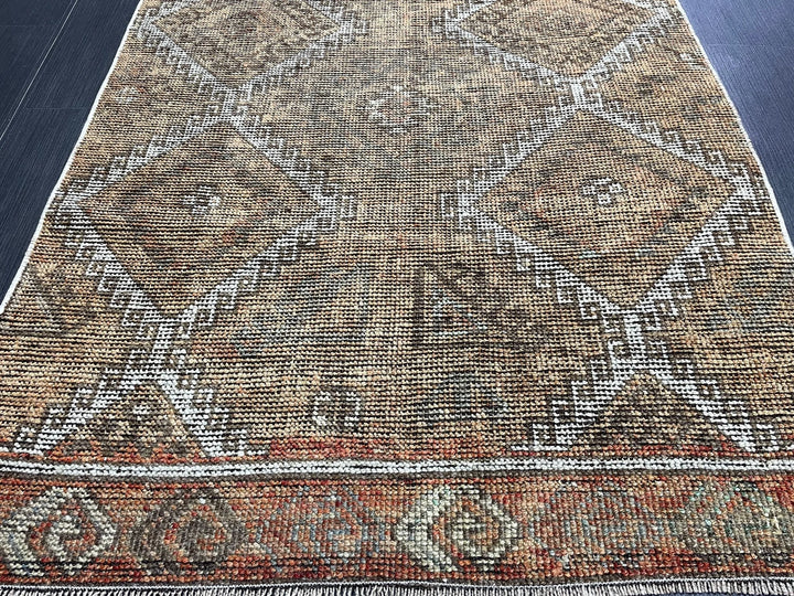 Turkish Runner Rug 3' 4" x 10' 3" Hand-Knotted | No. WR20342