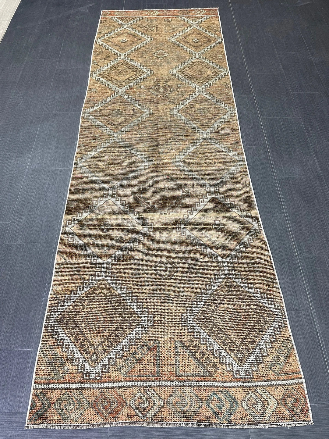 Turkish Runner Rug 3' 4" x 10' 3" Hand-Knotted | No. WR20342