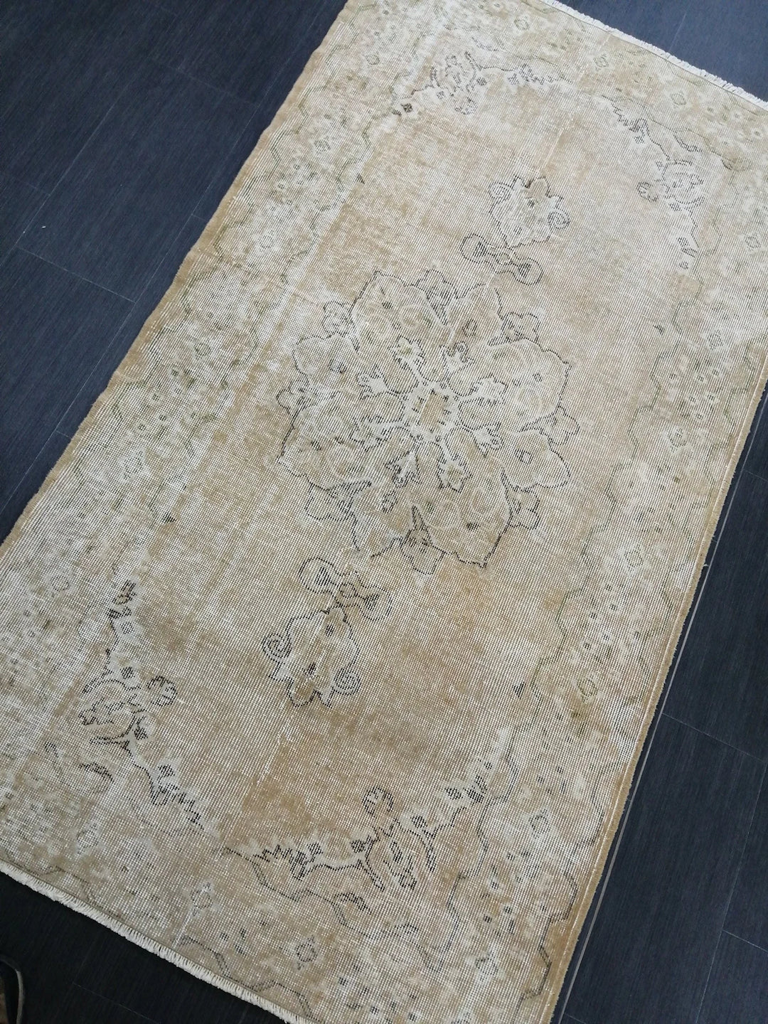 Rust Turkish Runner Rug 3' 8" x 6' 7" Hand-Knotted | No. WR20504