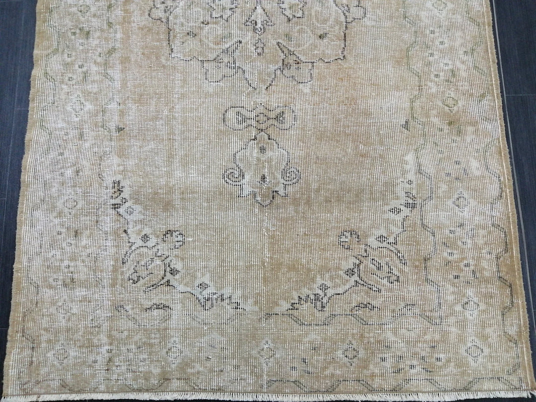 Rust Turkish Runner Rug 3' 8" x 6' 7" Hand-Knotted | No. WR20504