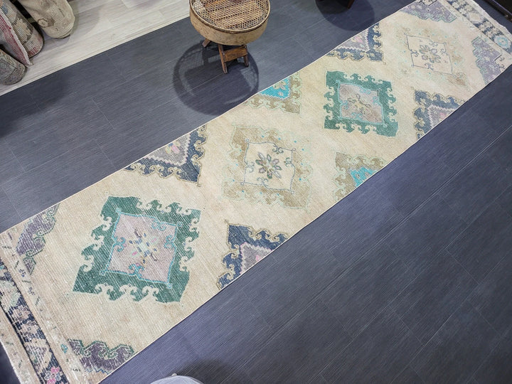 Turkish Runner Rug 2' 10" x 12' 7" Hand-Knotted | No. WR20939
