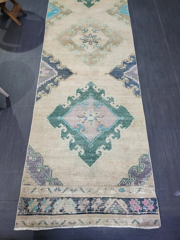 Turkish Runner Rug 2' 10" x 12' 7" Hand-Knotted | No. WR20939
