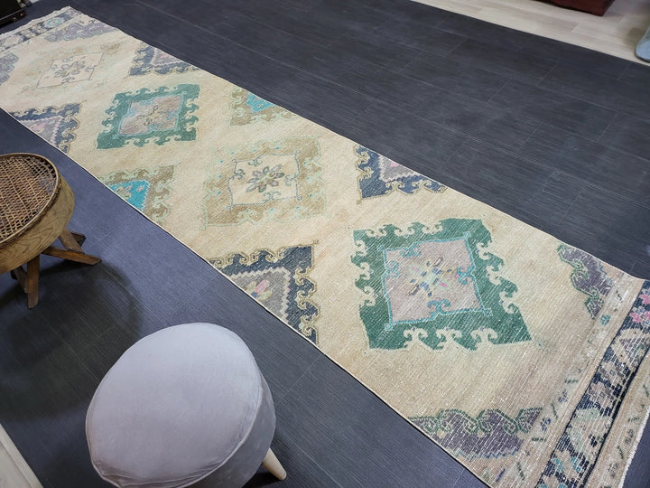 Turkish Runner Rug 2' 10" x 12' 7" Hand-Knotted | No. WR20939