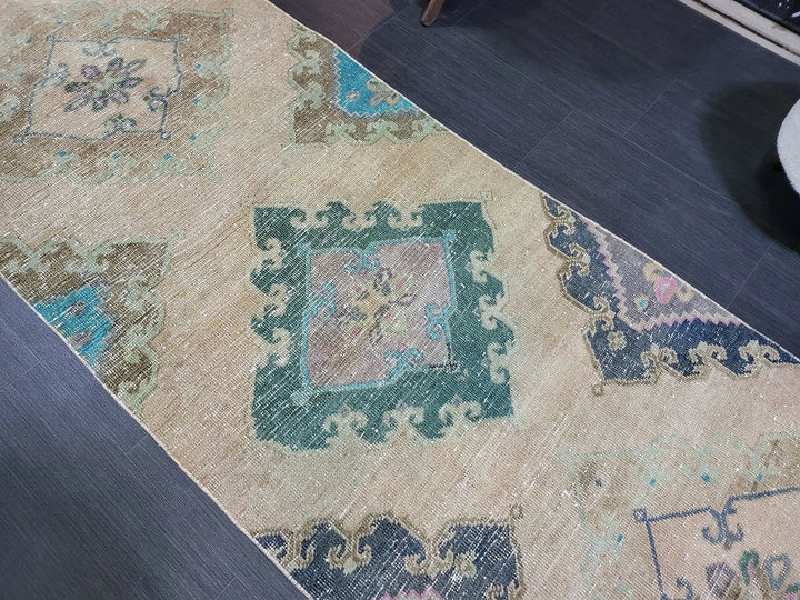 Turkish Runner Rug 2' 10" x 12' 7" Hand-Knotted | No. WR20939