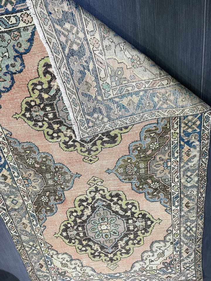 Navy Turkish Runner Rug 4' 1" x 6' 6" Hand-Knotted | No. WR22161