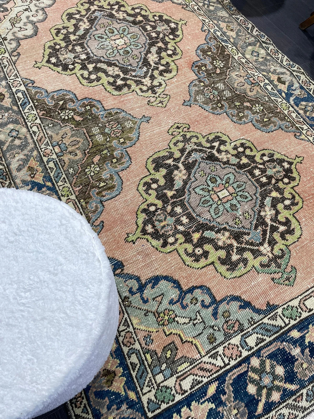 Navy Turkish Runner Rug 4' 1" x 6' 6" Hand-Knotted | No. WR22161
