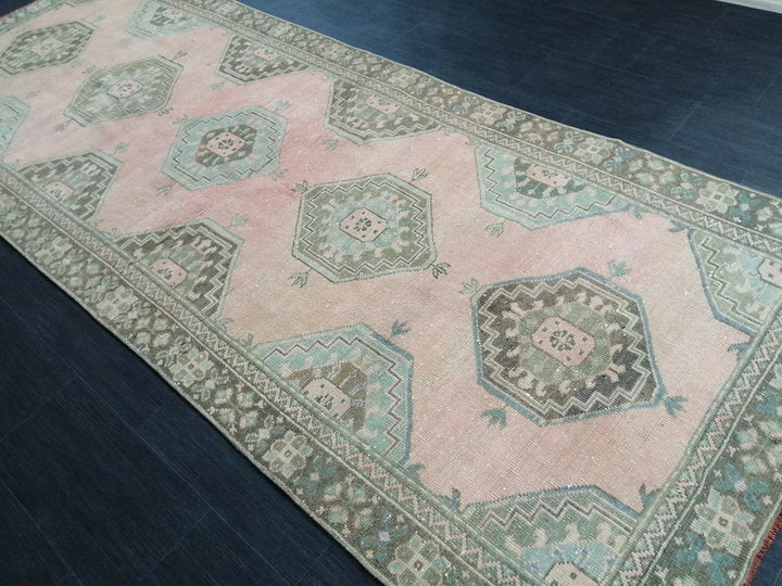Turkish Runner Rug 4' x 10' 5" Hand-Knotted | No. WR22165