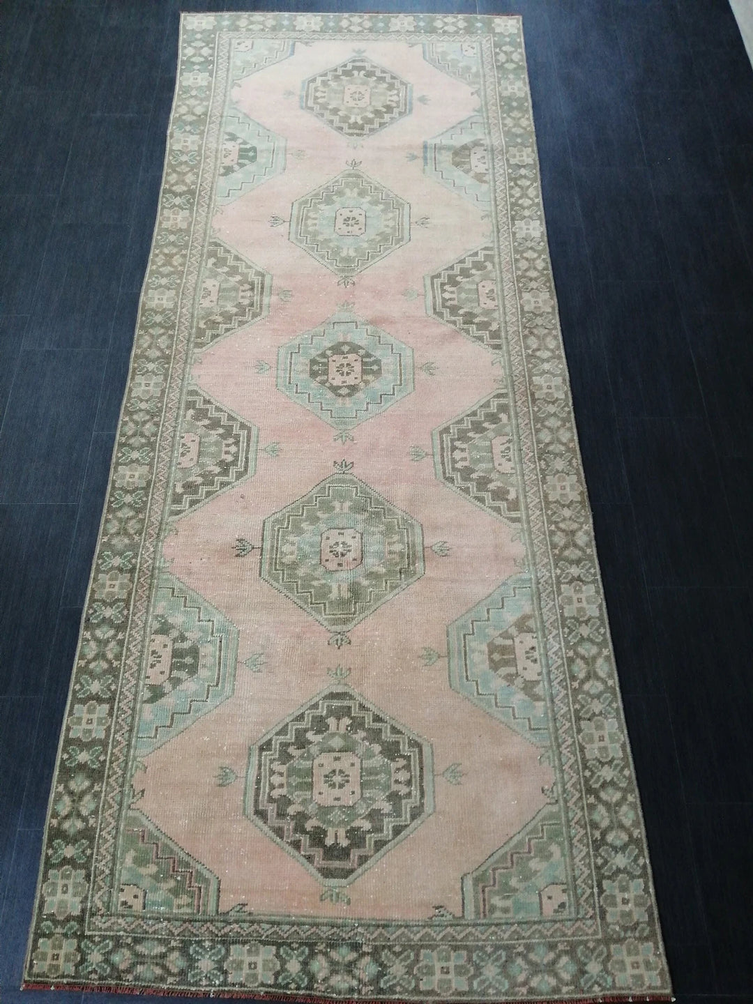 Turkish Runner Rug 4' x 10' 5" Hand-Knotted | No. WR22165