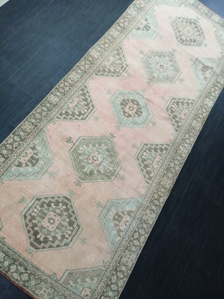 Turkish Runner Rug 4' x 10' 5" Hand-Knotted | No. WR22165