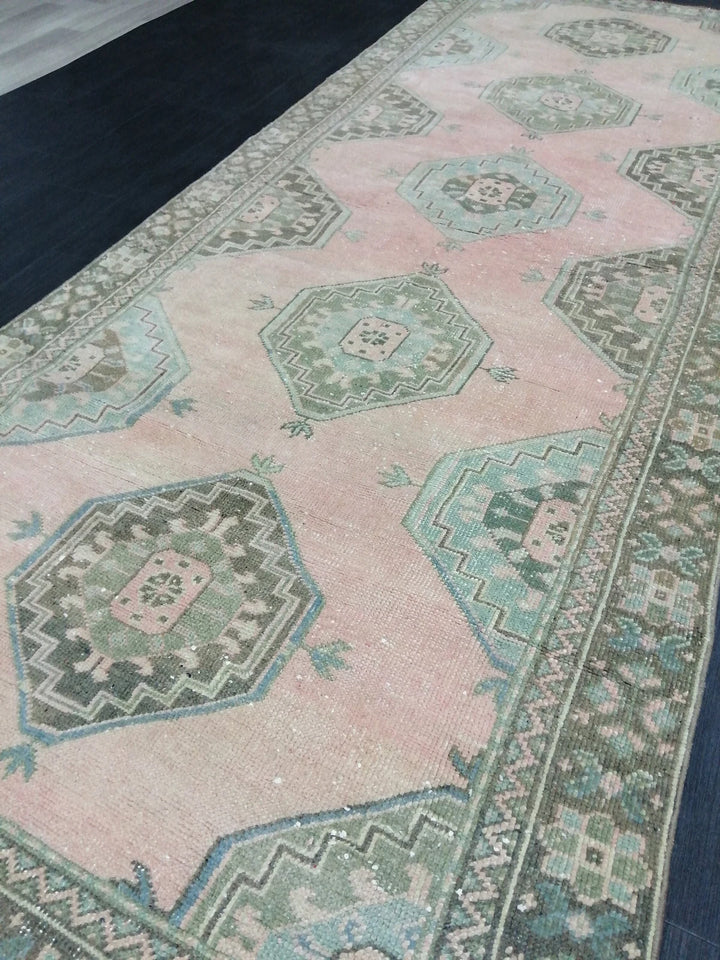 Turkish Runner Rug 4' x 10' 5" Hand-Knotted | No. WR22165