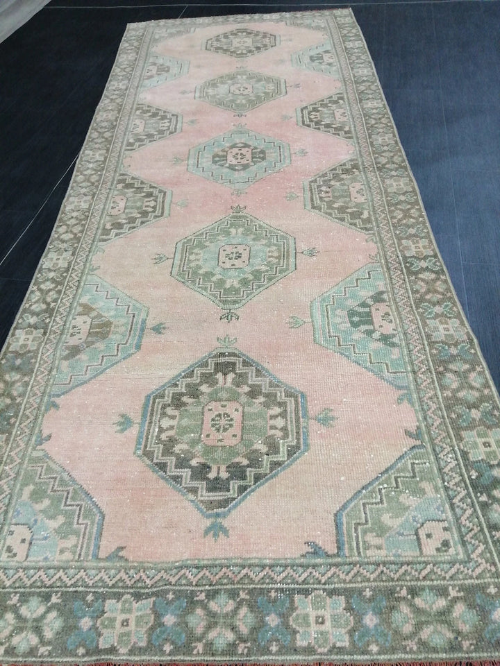 Turkish Runner Rug 4' x 10' 5" Hand-Knotted | No. WR22165
