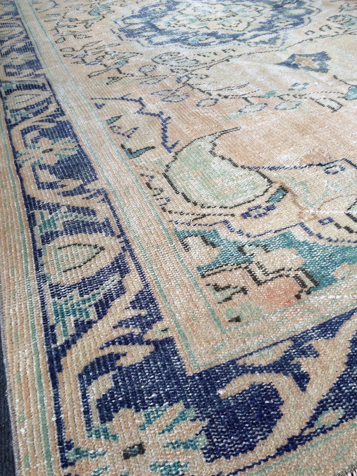 Beige Turkish Runner Rug 5' 2" x 9' 4" Hand-Knotted | No. WR23646