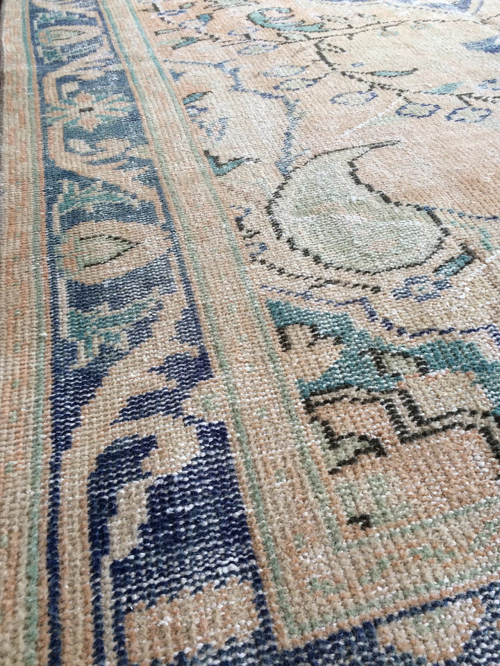 Beige Turkish Runner Rug 5' 2" x 9' 4" Hand-Knotted | No. WR23646
