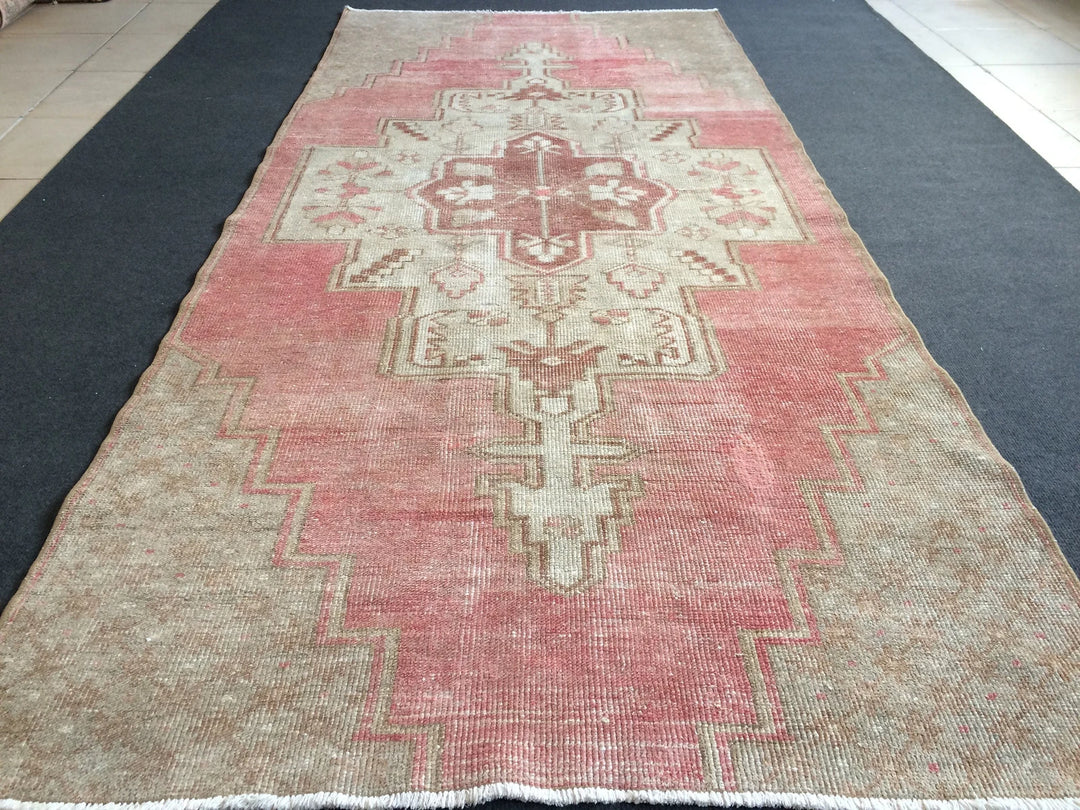 Turkish Runner Rug 4' x 8' 5" Hand-Knotted | No. WR24292