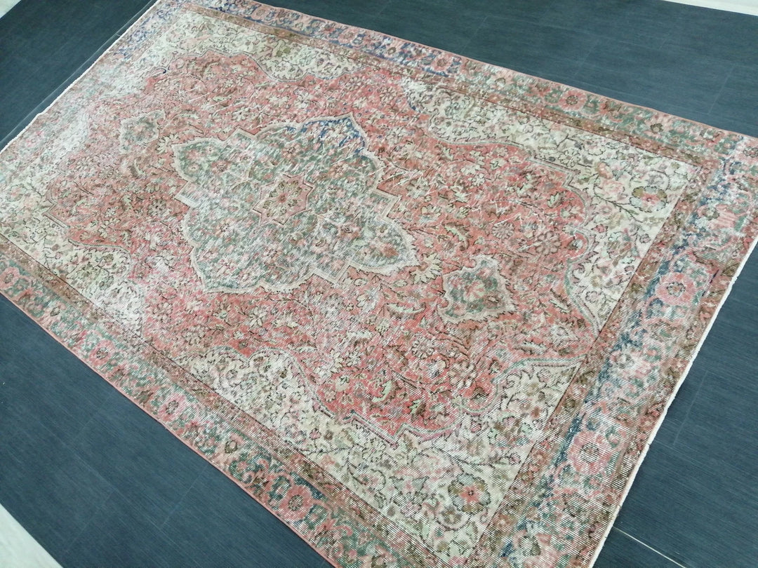 Rust Turkish Runner Rug 6' 1" x 10' 2" Hand-Knotted | No. WR24396