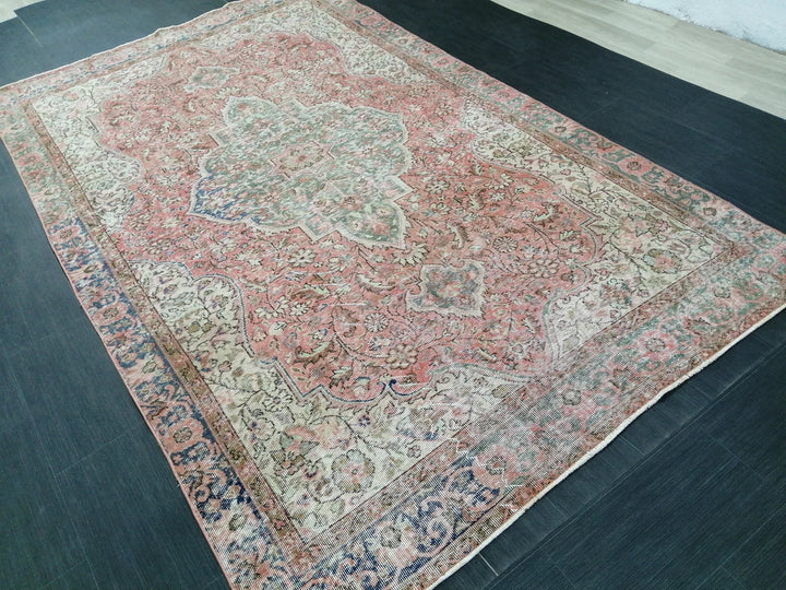 Rust Turkish Runner Rug 6' 1" x 10' 2" Hand-Knotted | No. WR24396