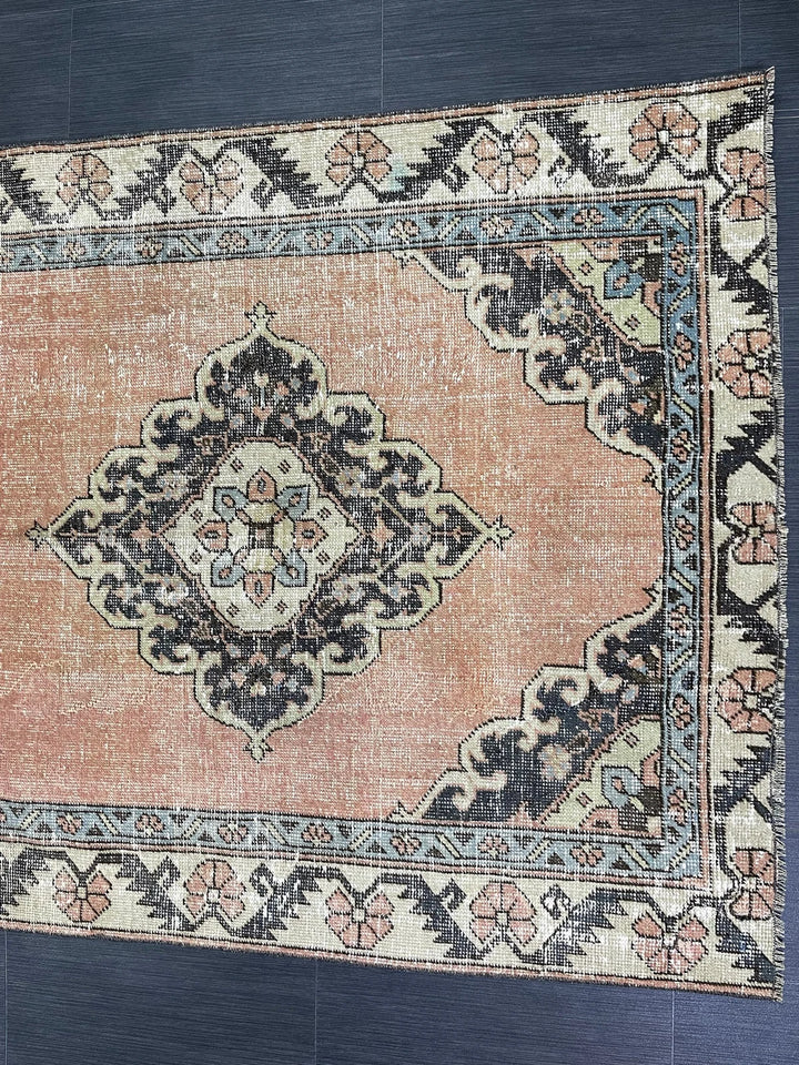 Rust Turkish Runner Rug 4' x 10' 4" Hand-Knotted | No. WR24585