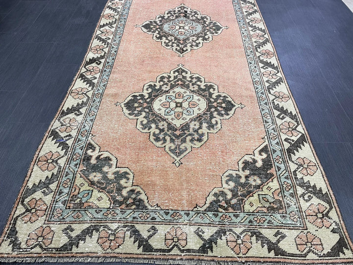 Rust Turkish Runner Rug 4' x 10' 4" Hand-Knotted | No. WR24585