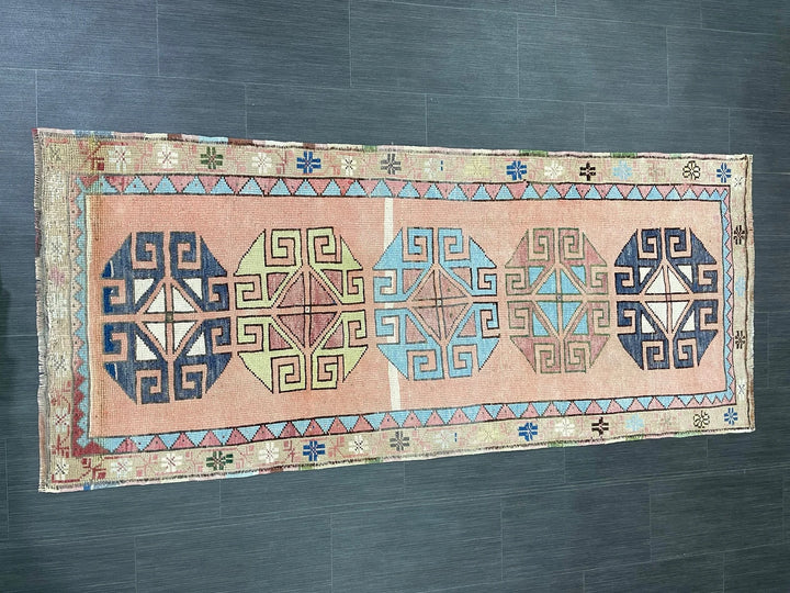 Beige Turkish Runner Rug 2' 11" x 6' 10" Hand-Knotted | No. WR24809