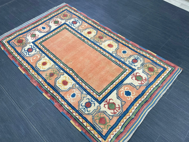 Rust Turkish Runner Rug 2' 11" x 4' 8" Hand-Knotted | No. WR24866