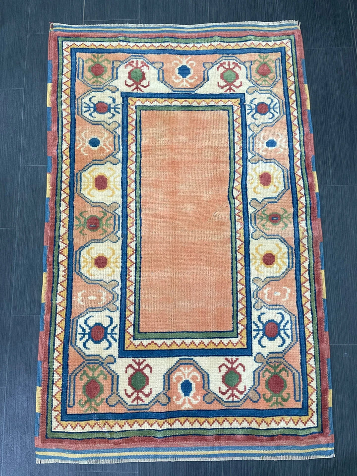 Rust Turkish Runner Rug 2' 11" x 4' 8" Hand-Knotted | No. WR24866