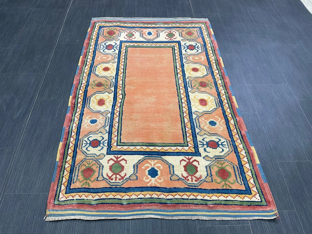 Rust Turkish Runner Rug 2' 11" x 4' 8" Hand-Knotted | No. WR24866