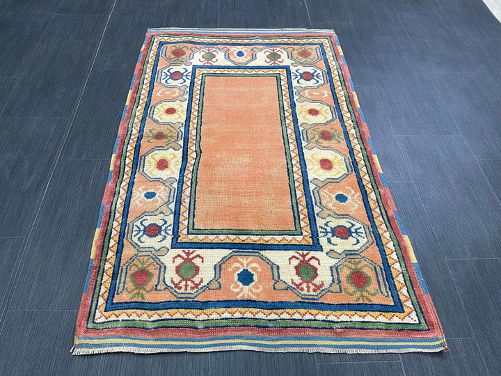Rust Turkish Runner Rug 2' 11" x 4' 8" Hand-Knotted | No. WR24866