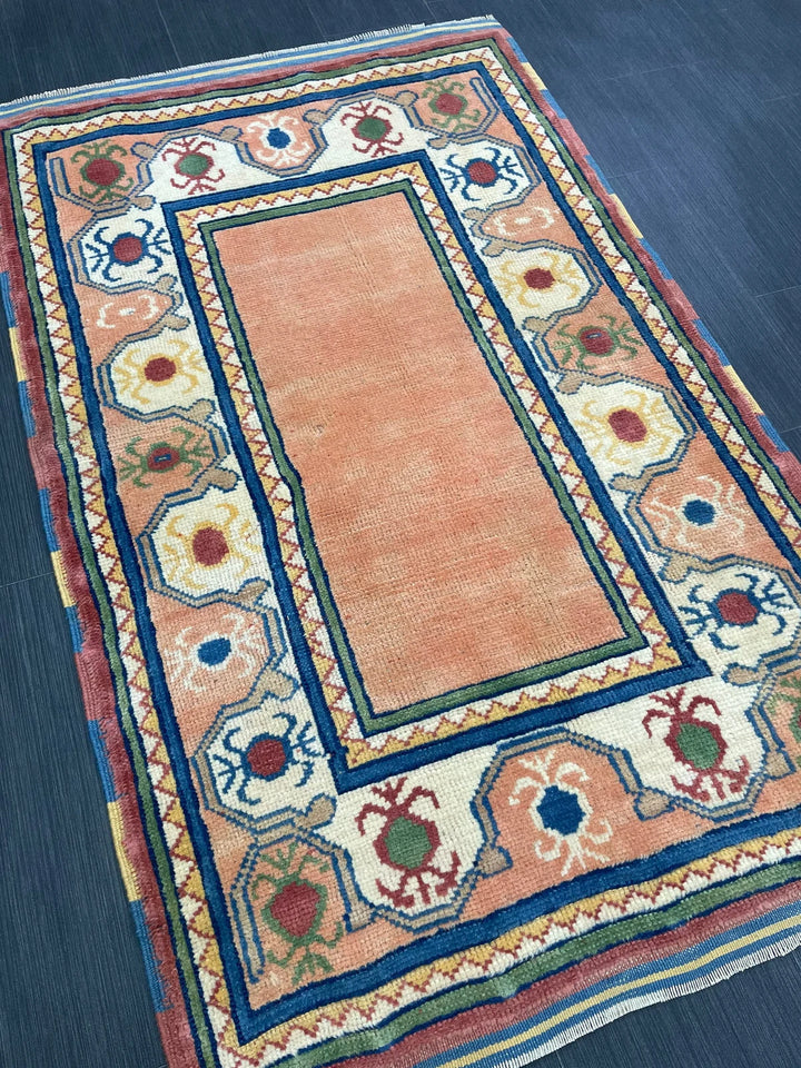 Rust Turkish Runner Rug 2' 11" x 4' 8" Hand-Knotted | No. WR24866