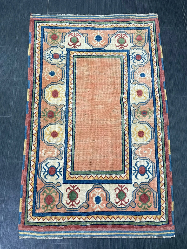 Rust Turkish Runner Rug 2' 11" x 4' 8" Hand-Knotted | No. WR24866