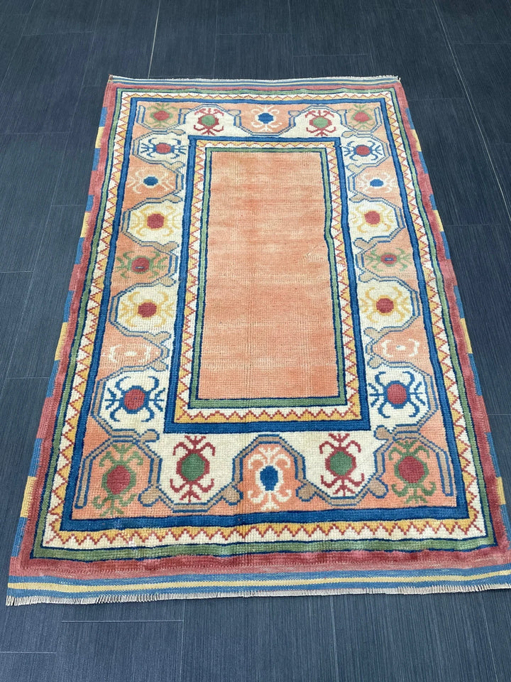 Rust Turkish Runner Rug 2' 11" x 4' 8" Hand-Knotted | No. WR24866